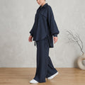 Relaxed Shirt & Wide-Leg Pants - Pleated 2-Piece Co-Ord Set